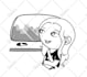 draw a cute chibi lineart
