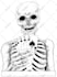 draw a black and white horror illustration