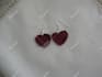 crochet dainty HEART Earrings