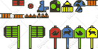design games graphics ui menu, popups, buttons, game logo