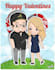 do a valentines greeting card caricature
