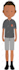 create a modern flat cartoon character, art style 1