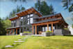design bungalow plan, realistic exterior, interior rendering
