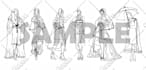draw a professional fashion illustration and fashion model
