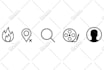 design black and white monochrome flat icon