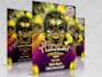 design flyer for mardi gras and easter celebrations