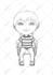 draw a cute chibi lineart