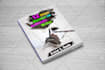 design book cover with realistic mock up