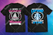create 3 killer bulk merch t shirt designs for you