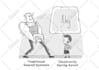 draw a stylized cartoon or comic strip