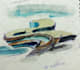 hand draw architectural concept illustration