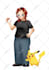 draw your character as pokemon trainer with favorite pokemon