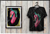 do typography, graphics tshirt designs with tshirt mockups