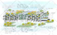 hand draw architectural concept illustration