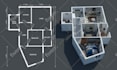 create 3d models and render the exterior, and interior