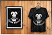 do typography, graphics tshirt designs with tshirt mockups