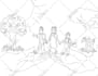 do super detail line art for coloring book