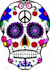 sugar skull, tshirt design or skull tattoo by illustration