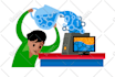 draw your ideas as flat design cartoons