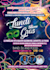 design flyer for mardi gras and easter celebrations