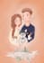 create a valentine custom couple portrait
