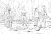 hand draw a line illustration or cartoon for you