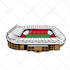 make football stadium to vector illustration poster