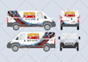 do amazing car wrap, decal, vinyl with vector illustration
