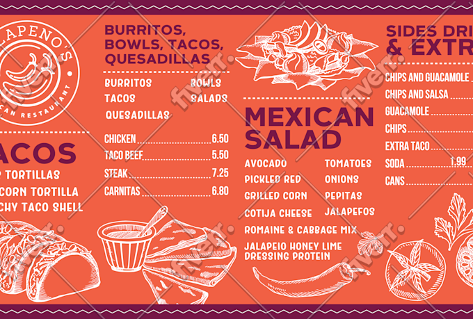 do restaurant menu design, food menu, digital menu board