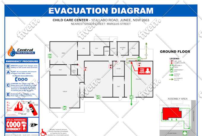 create fire evacuation diagram