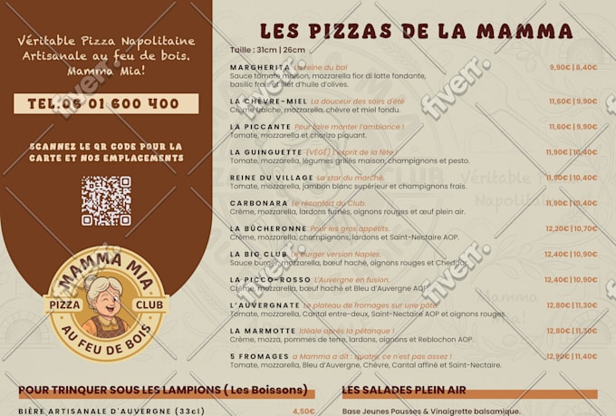 design a professional menu for your restaurant or cafe