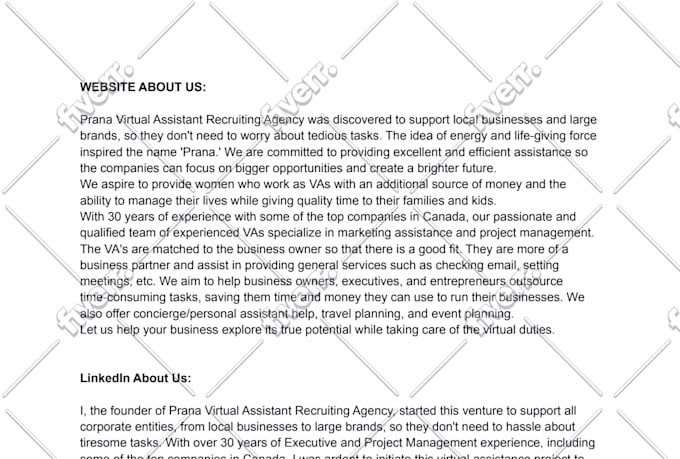 write innovative about us or bio for website or social media