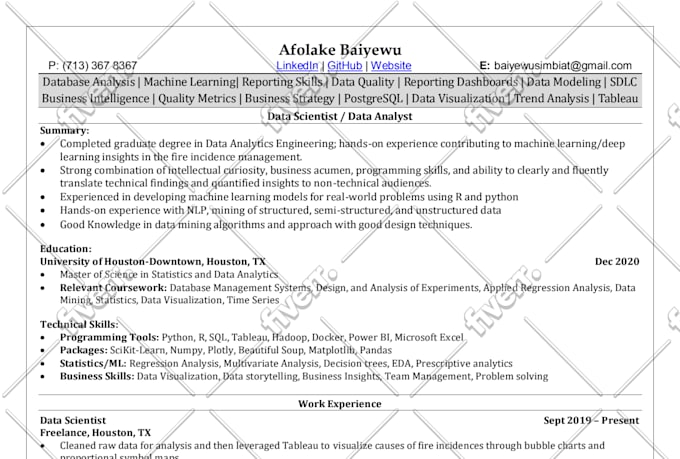 professionally write your CV, resume and cover letters
