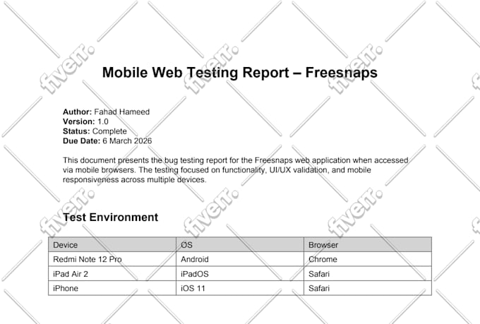 test app, website or software and  find bugs