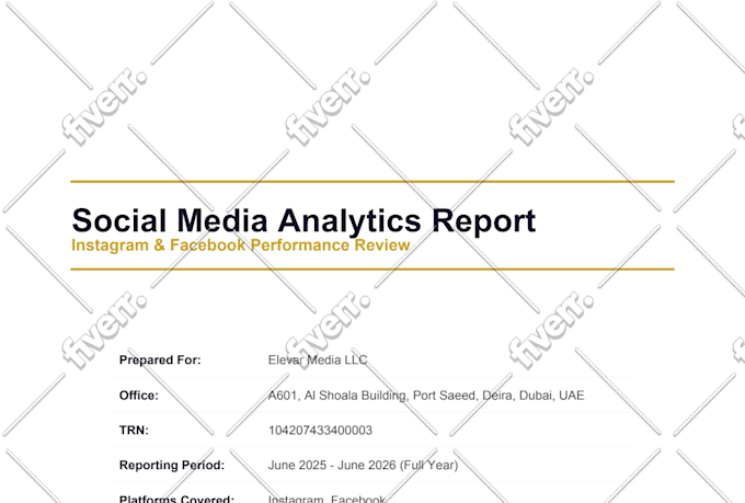 create facebook and instagram analytics report