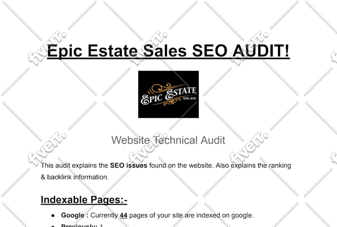 do website technical SEO audit with recommendations
