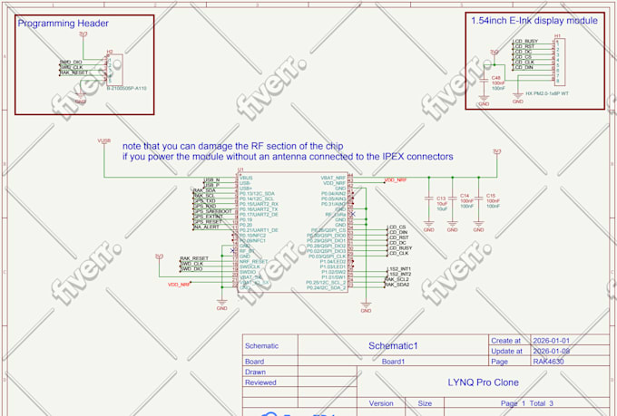 do pcb layout and firmware for stm32, esp32, nrf52, arduino