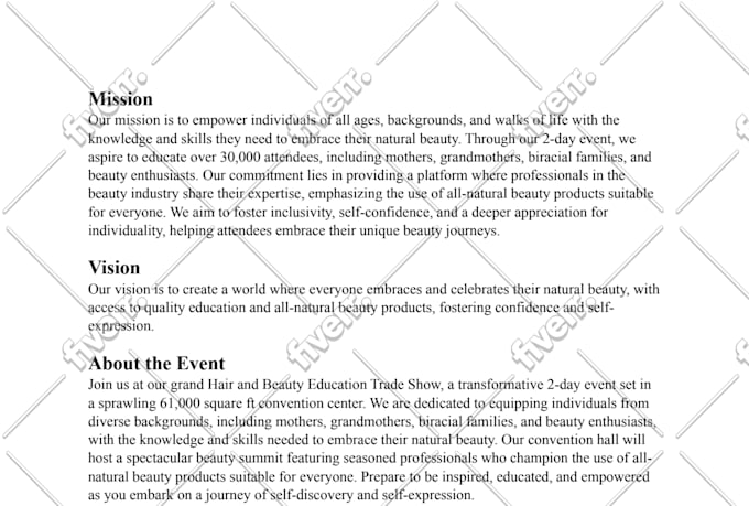 write your nonprofit mission and vision with top quality