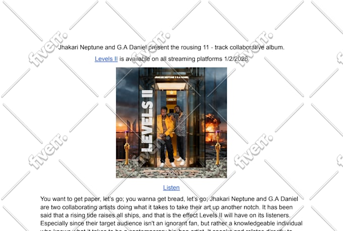 write your album press release