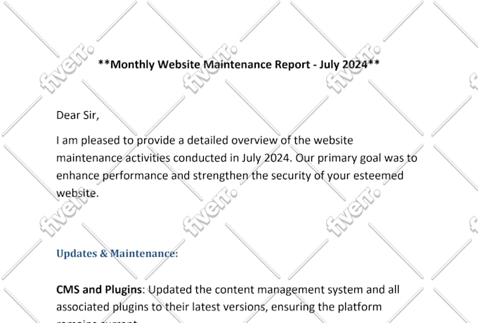 provide ongoing wordpress website maintenance and support