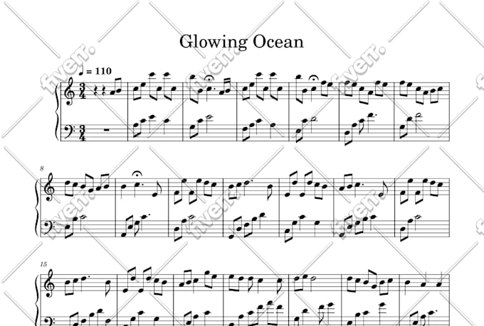 make piano sheet music, transcribe or arrange song for piano