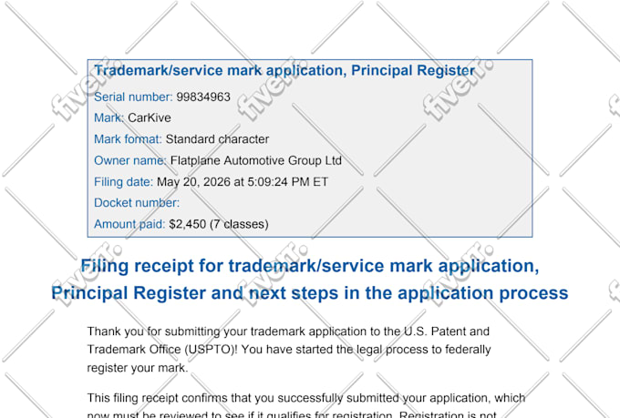 file your trademark application as your US licensed attorney