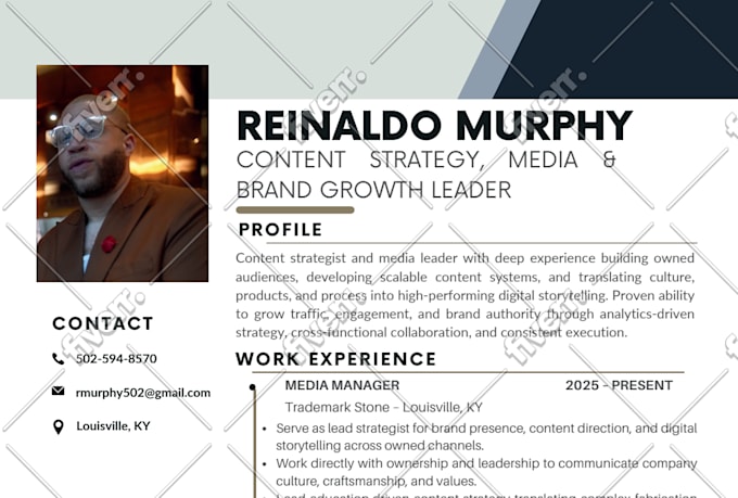 design a marketing resume, writing cover letter and linked
