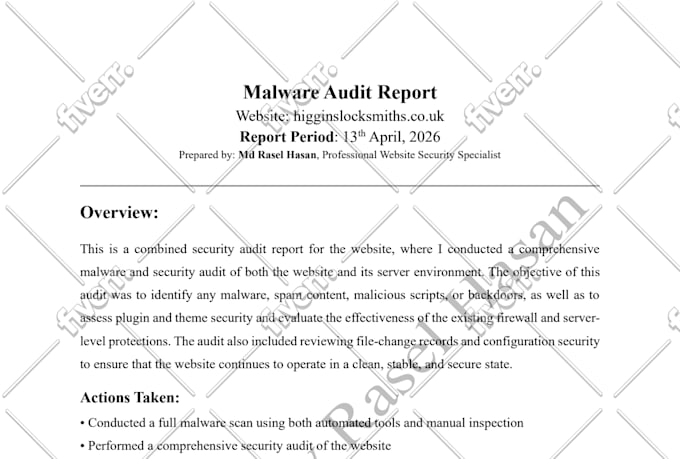 remove malware from wordpress, cpanel and any server with wordpress security