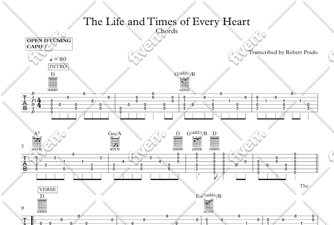 transcribe the chords of any song