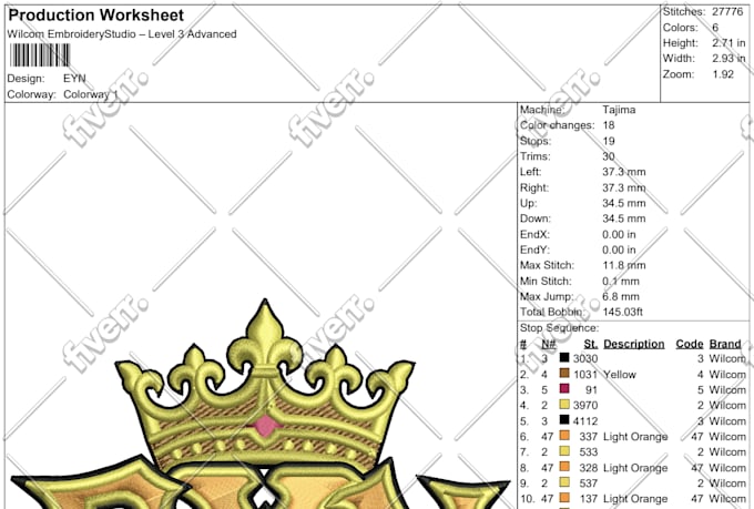 do embroidery digitizing into dst,pes,jef file in 1 hour