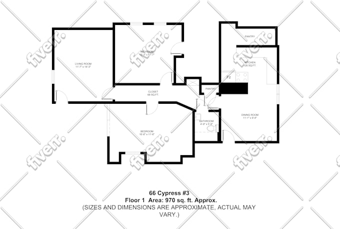 redraw 2d floor plan from matterport virtual tour and sketch