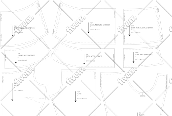 create cad patterns for any type of garment