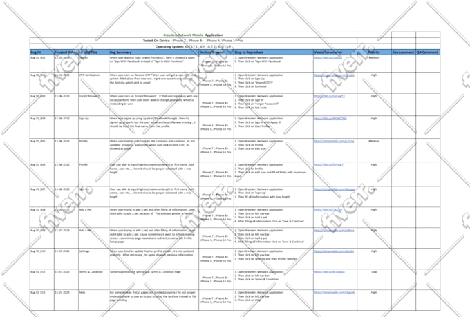 provide software QA services for all the web and mobile applications