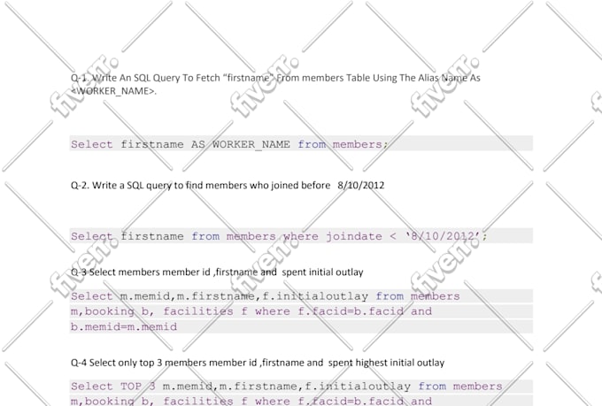 do sql and mysql related tasks for you